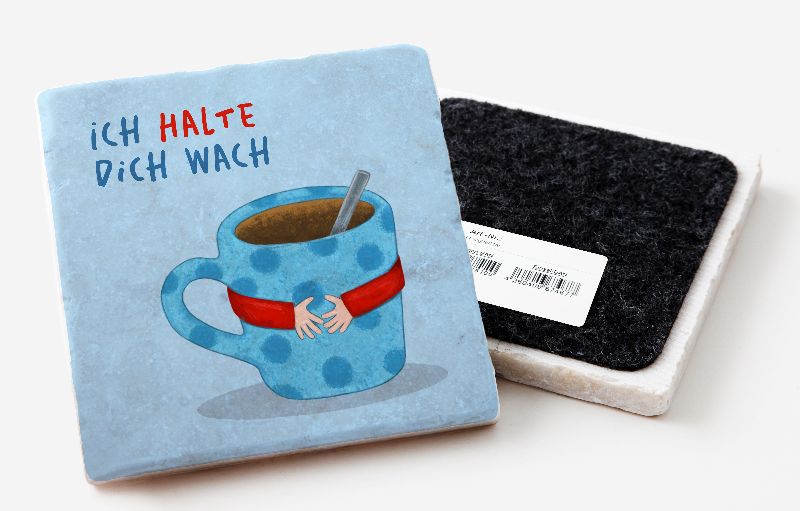 Marmoruntersetzer "Tasse Blau"