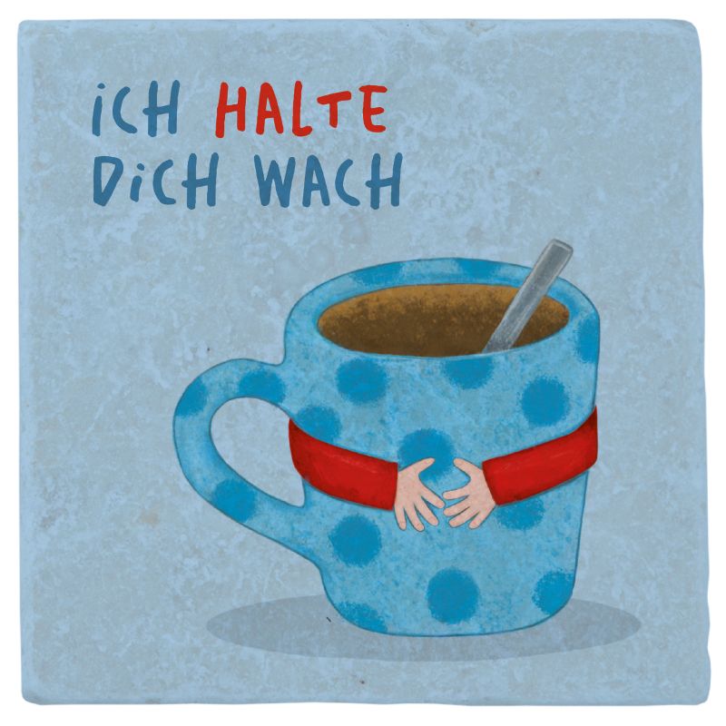 Marmoruntersetzer "Tasse Blau"