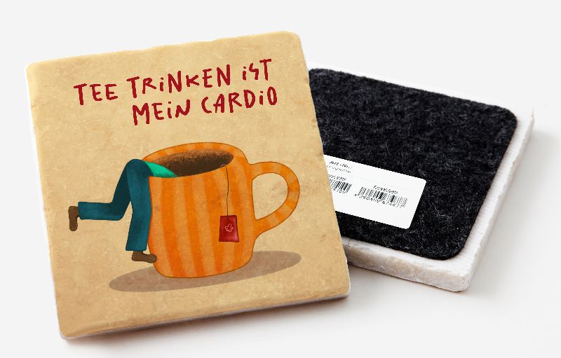 Marmoruntersetzer "Tasse Orange"