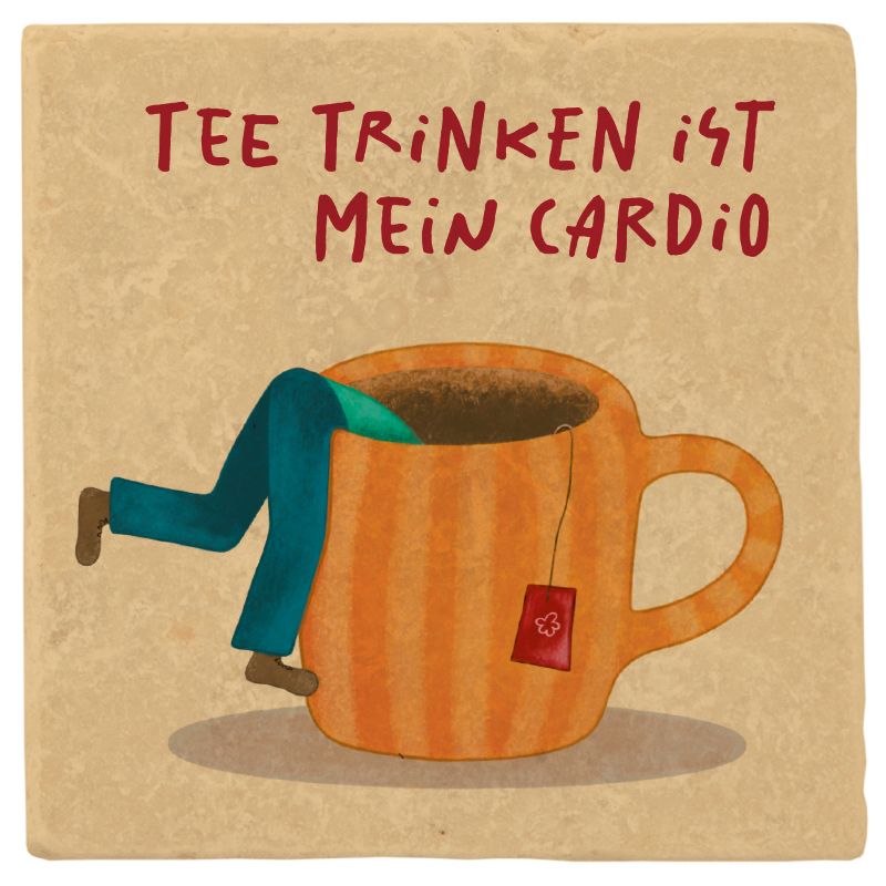 Marmoruntersetzer "Tasse Orange"