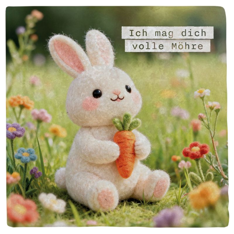 Marmoruntersetzer Falunies "Hase Möhre"