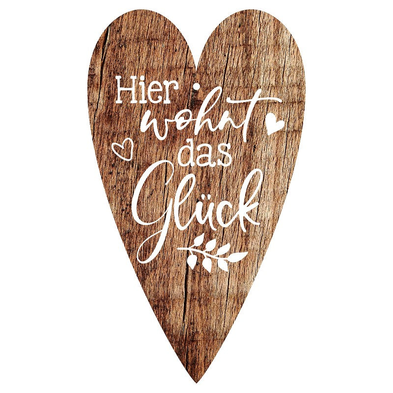 Dekoschild "Hier wohnt das Glück"