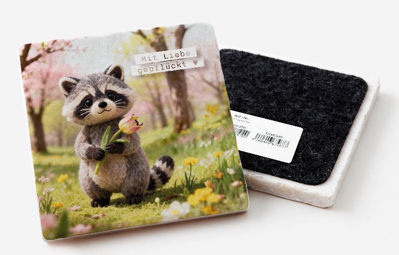 Marmoruntersetzer Falunies "Waschbär"