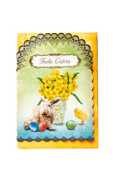 Grußkarte Romantique Osterhase