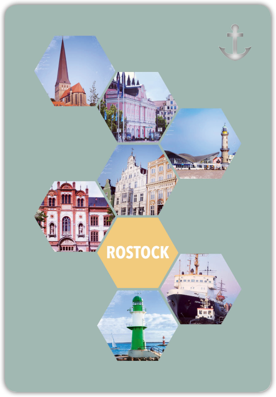 Postkarte unser Finne Rostock Vielmotiv