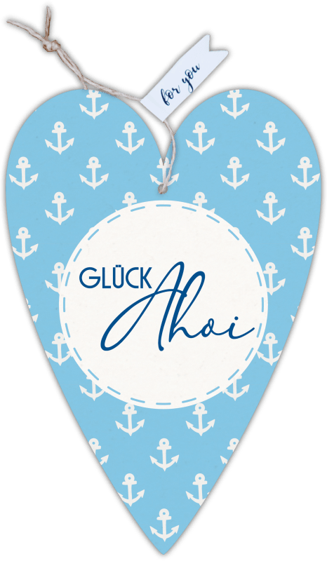 Herzkarte unser Finne "Glück Ahoi"