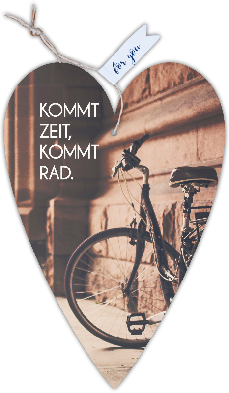 Herzkarte unser Finne "Kommt Zeit, kommt Rad"