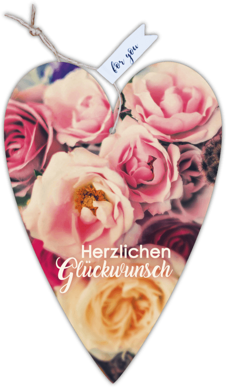 Herzkarte unser Finne "Herzlichen Glückwunsch"