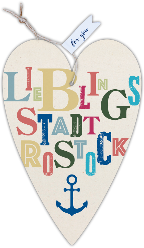 Herzkarte unser Finne Rostock Buchstaben