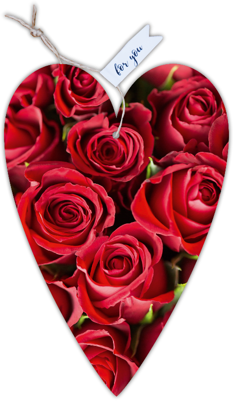 Herzkarte unser Finne Rosen