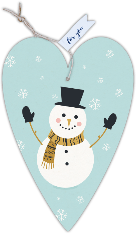 Herzkarte unser Finne "Schneemann"