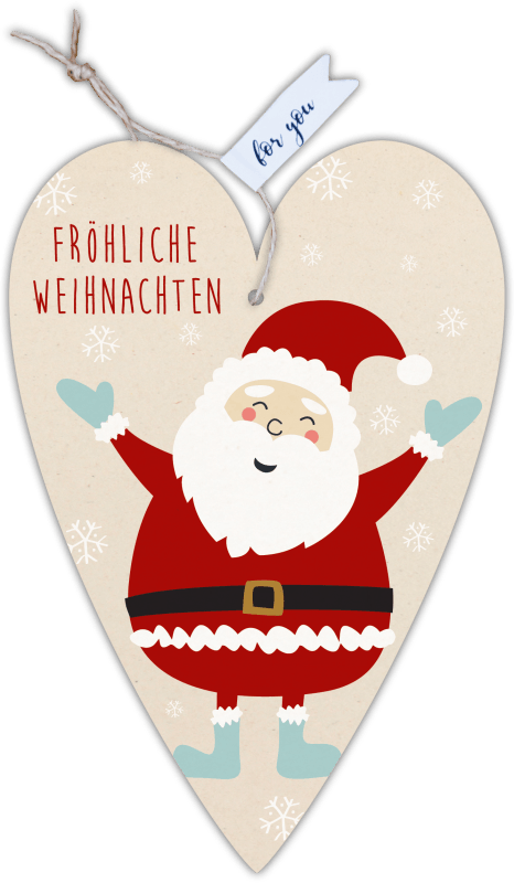 Herzkarte unser Finne "Fröhliche Weihnachten"