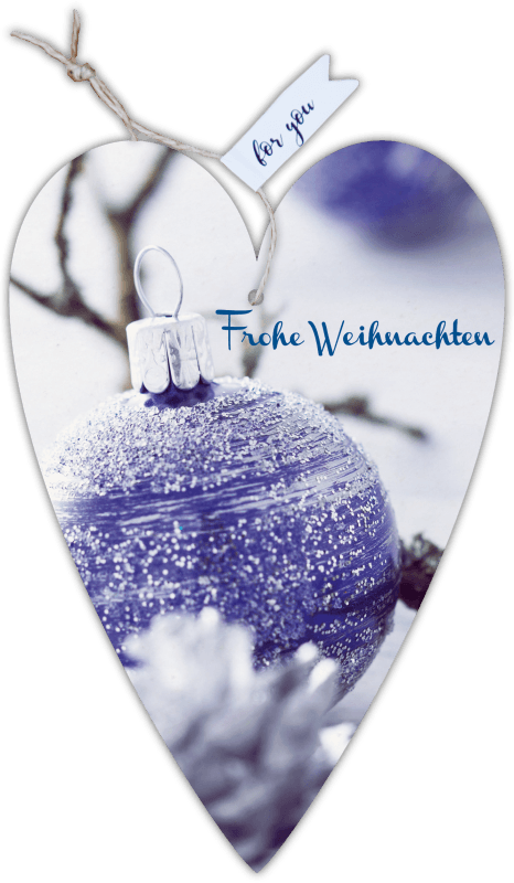 Herzkarte unser Finne "Frohe Weihnachten"