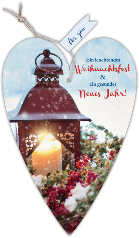 Herzkarte unser Finne "Ein leuchtendes Weihnachtsfest"