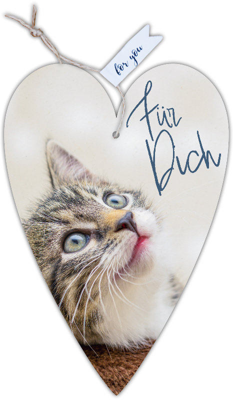 Herzkarte unser Finne "Katze: Für Dich"