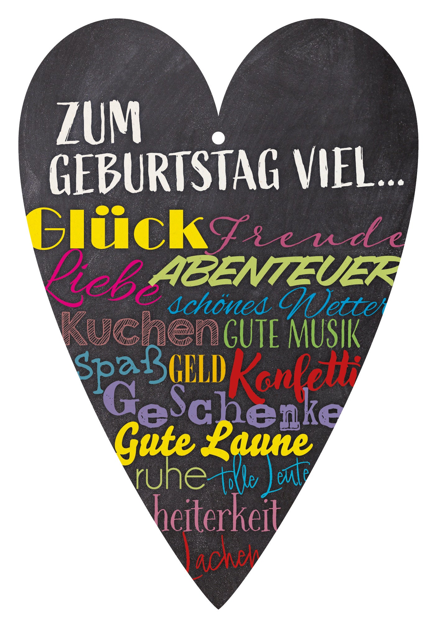 Herzkarte unser Finne "Zum Geburtstag..."