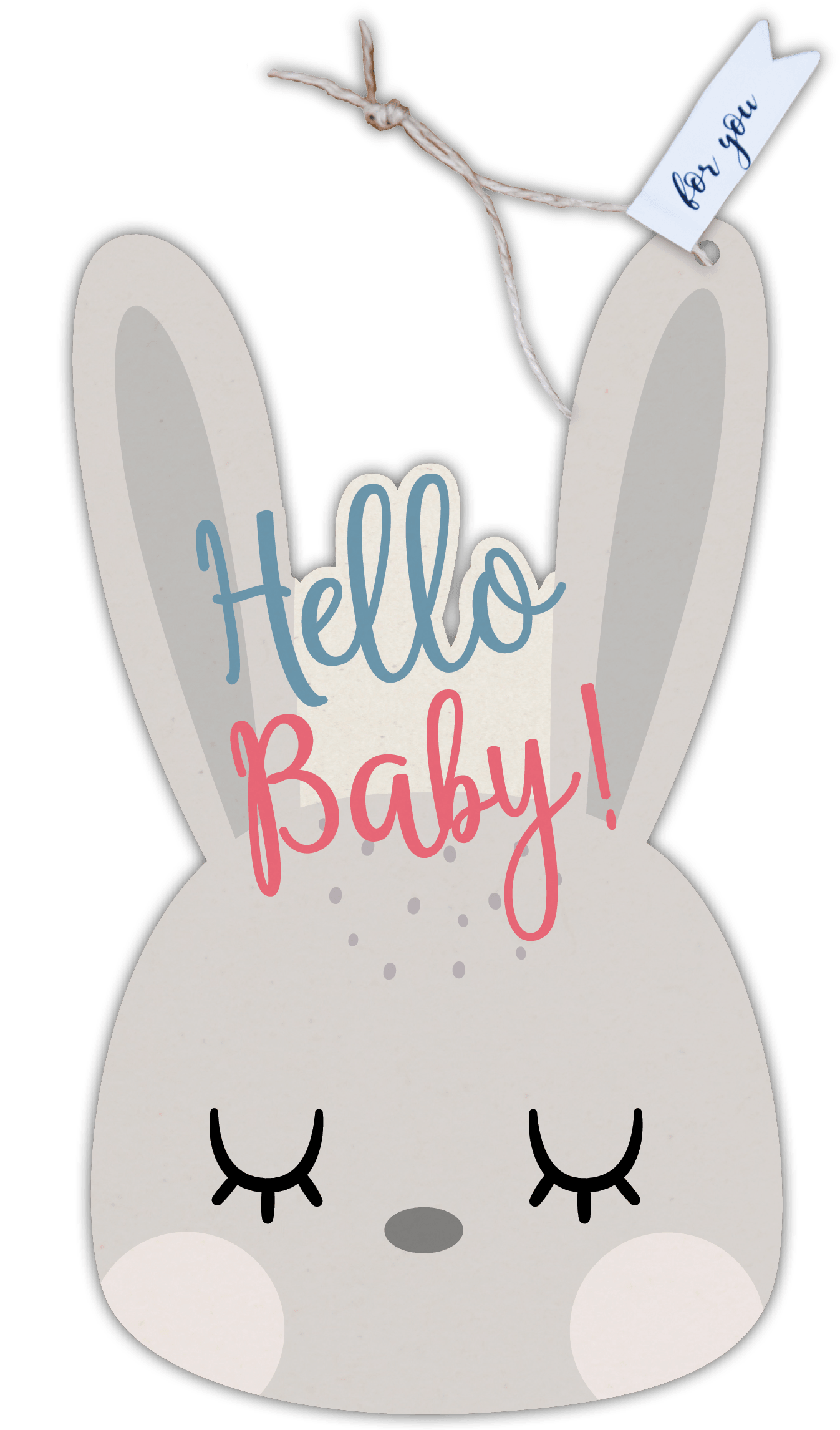 Formkarte unser Finne "Hello Baby"