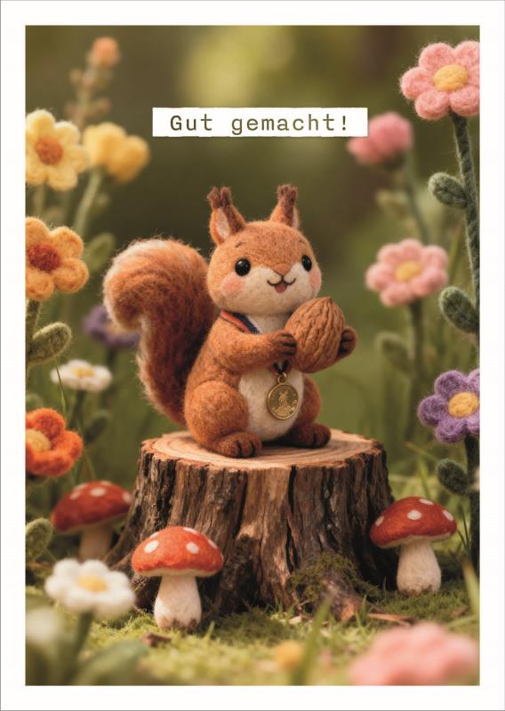 Postkarte Falunies "Gut gemacht"