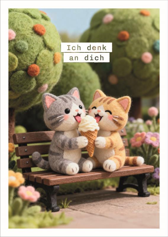 Postkarte Falunies "Denk an Dich"