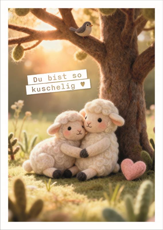 Postkarte Falunies "Bist so kuschelig"