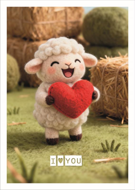 Postkarte Falunies "I love you"