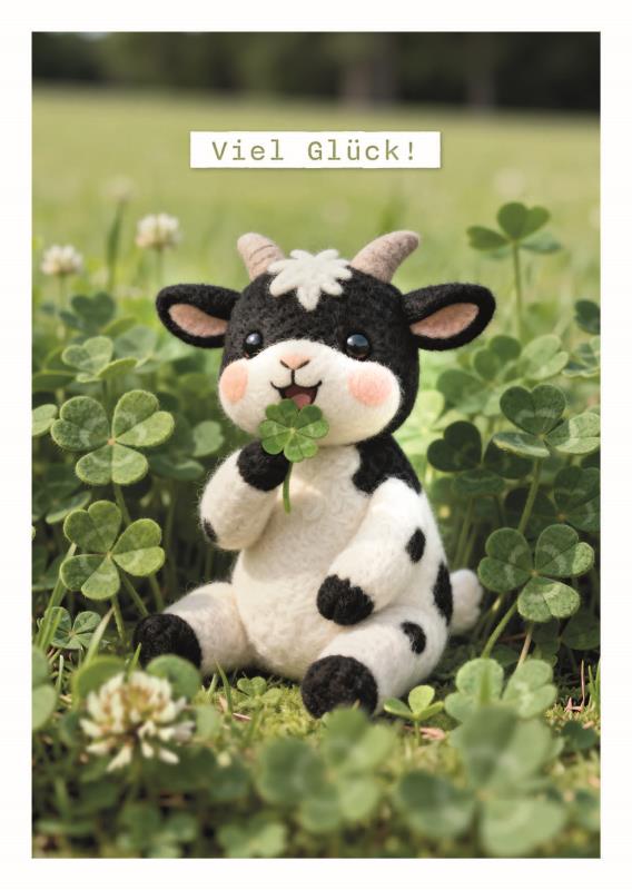 Postkarte Falunies "Viel Glück"