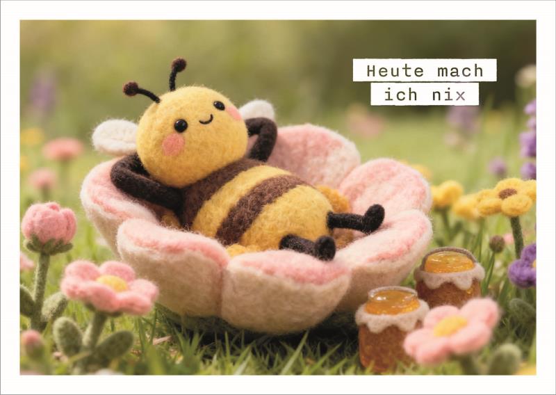 Postkarte Falunies "Heute mach ich nix"