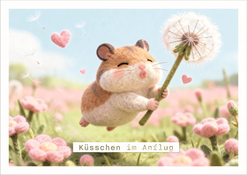 Postkarte Falunies "Küsschen"