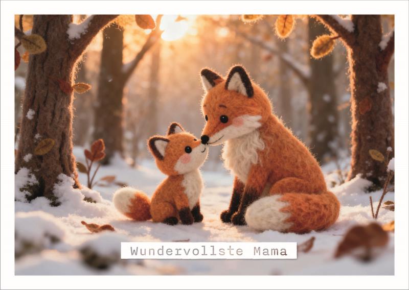 Postkarte Falunies "Mama-wundervoll"