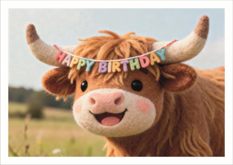Postkarte Falunies "Happy Birthday"