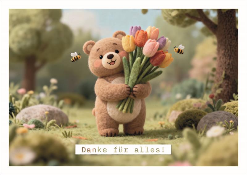 Postkarte Falunies "Danke"