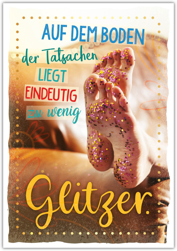 Postkarte Happy Words "Auf dem Boden..."