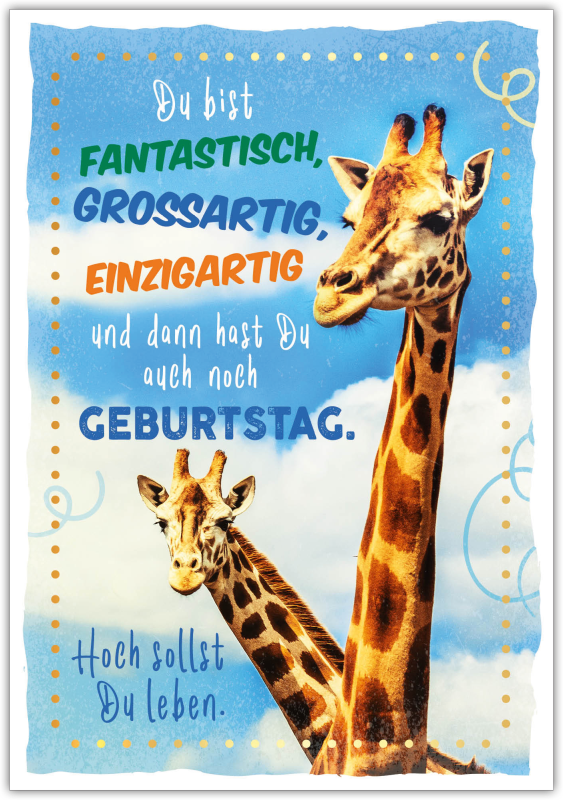 Postkarte Happy Words "Du bist..."
