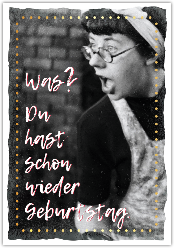 Postkarte Happy Words "Was? Du hast..."
