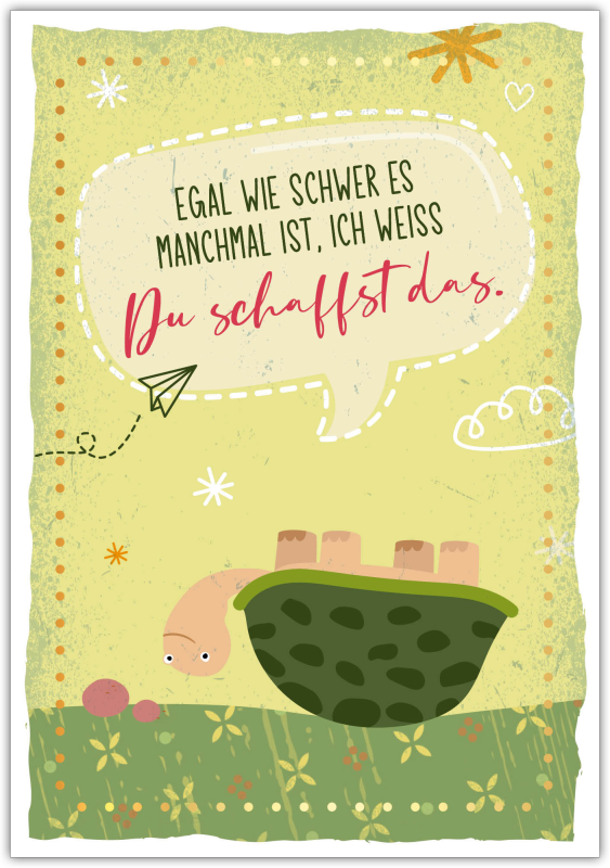 Postkarte Happy Words "Egal wie schwer..."