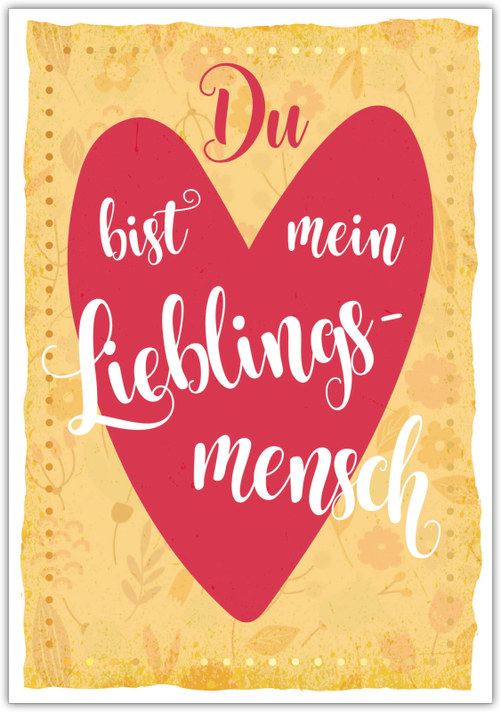 Postkarte Happy Words "Du bist mein..."
