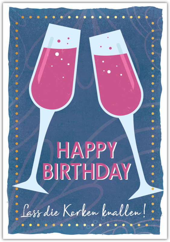 Postkarte Happy Words"Happy Birthday"