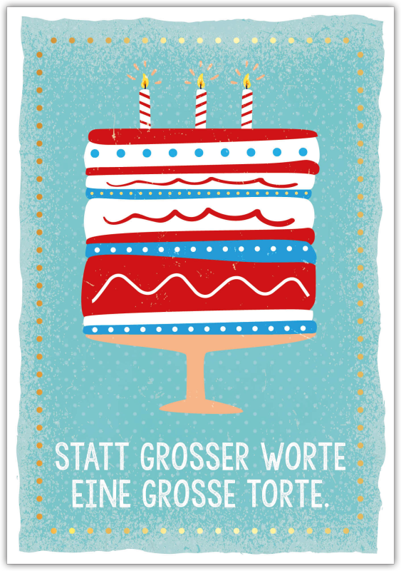 Postkarte Happy Words "Statt großer Worte..."
