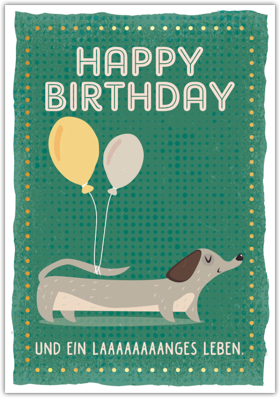 Postkarte Happy Words "Happy Bithday"