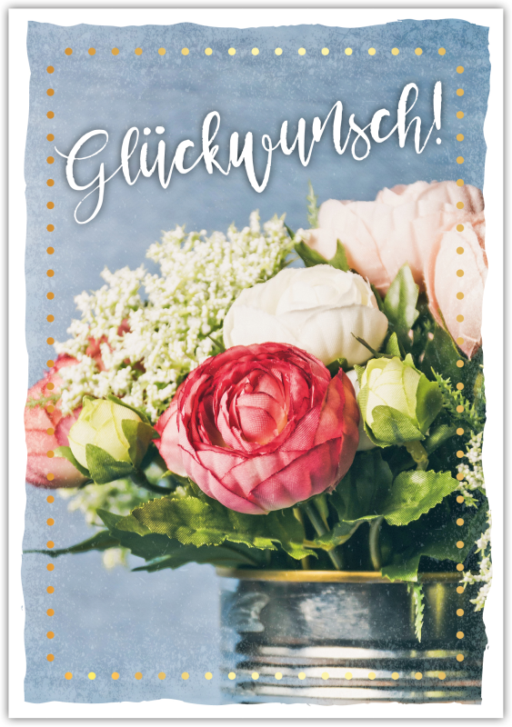 Postkarte Happy Words "Glückwunsch"