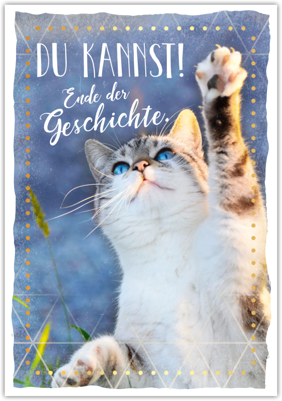 Postkarte Happy Words"Du kannst! Ender der Geschichte"