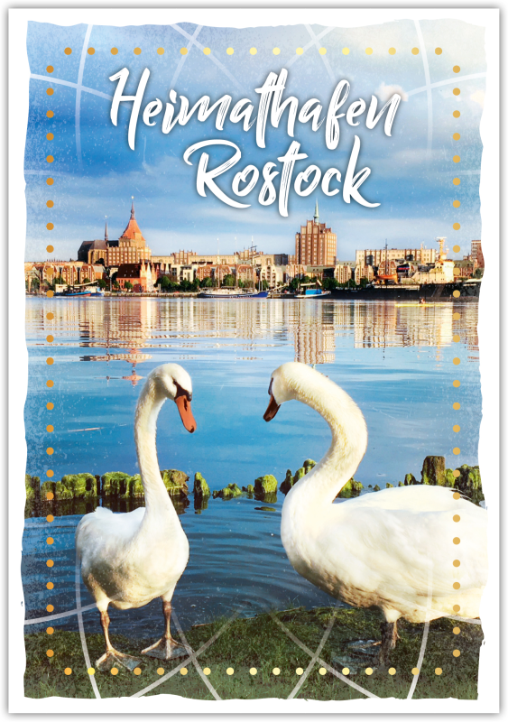Postkarte Happy Words "Heimathafen Rostock"