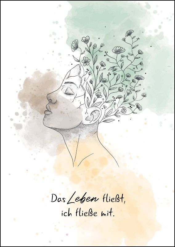 Postkarte Smart & Soul "Das Leben fließt"