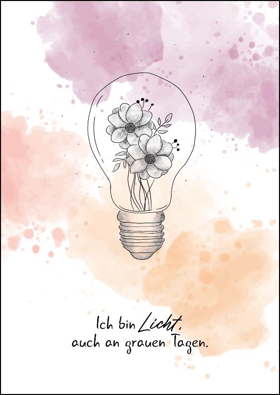 Postkarte Smart & Soul "Glühbirne"