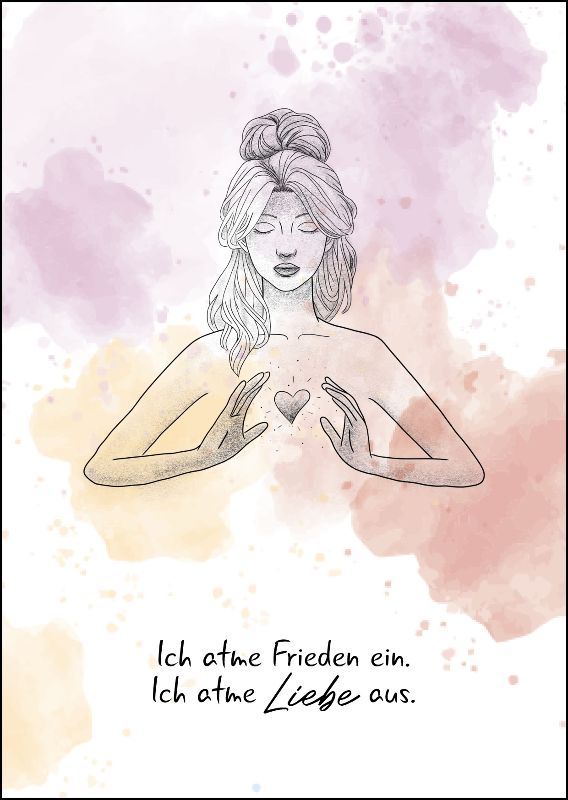 Postkarte Smart & Soul "Ich atme Frieden ein"