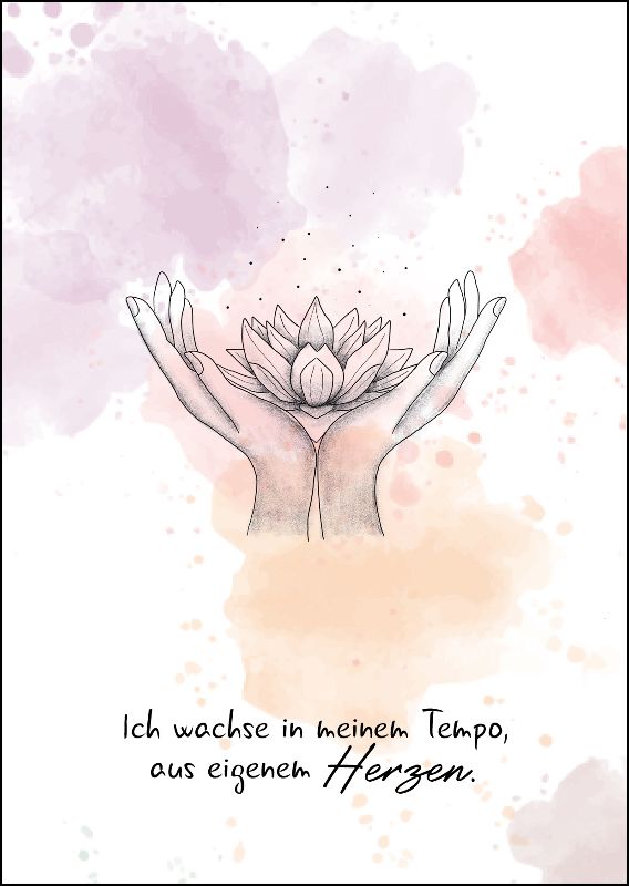 Postkarte Smart & Soul "Ich wachse in meinem Tempo"