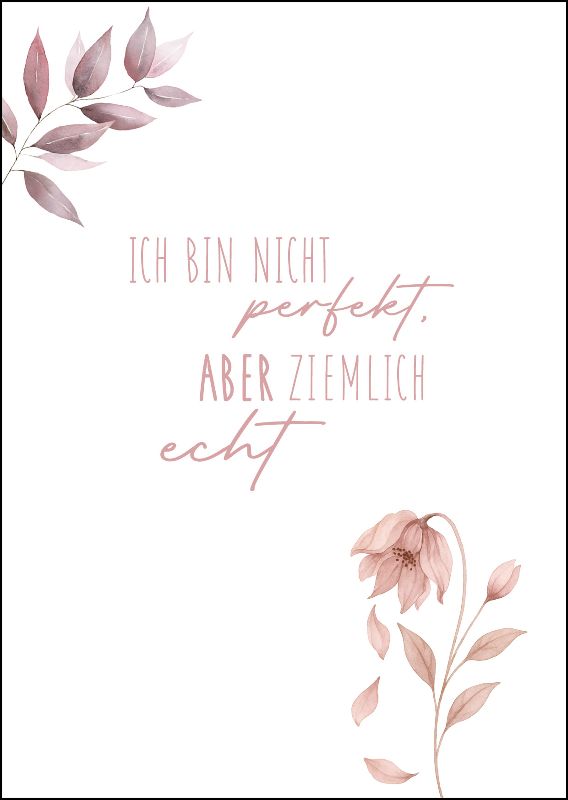 Postkarte Smart & Soul "Ich bin nicht perfekt"