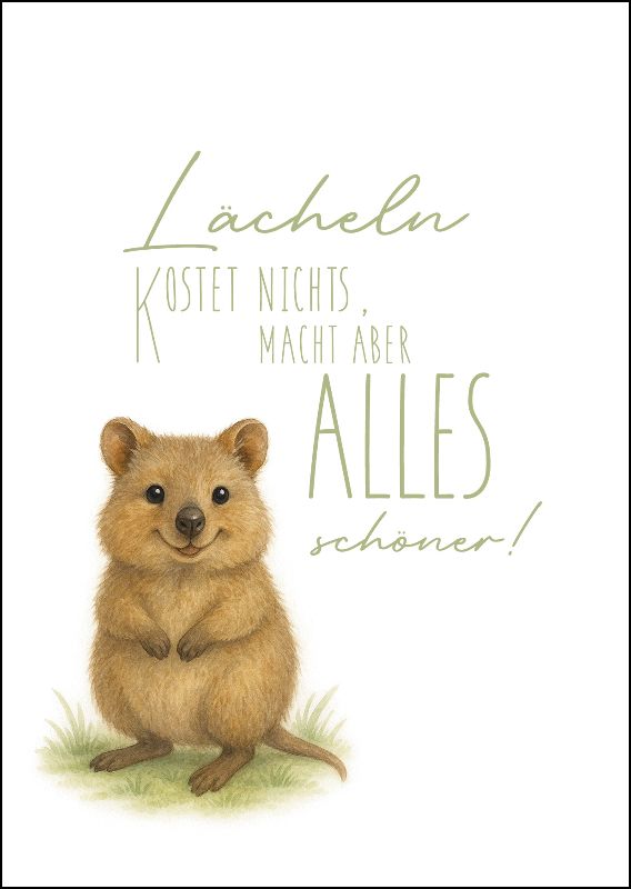 Postkarte Smart & Soul "Lächeln kostet nichts"