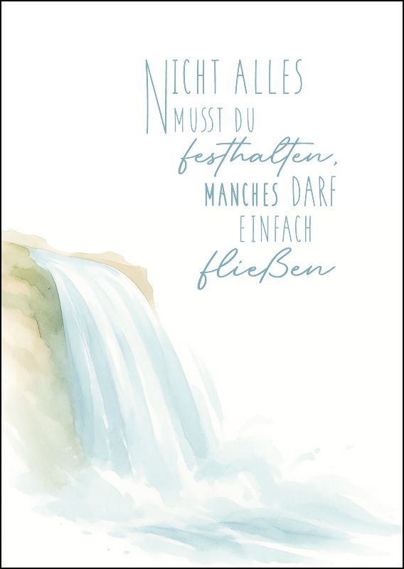 Postkarte Smart & Soul "Wasserfall"