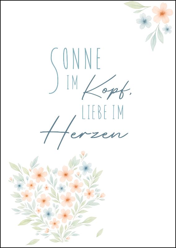 Postkarte Smart & Soul "Sonne im Kopf"